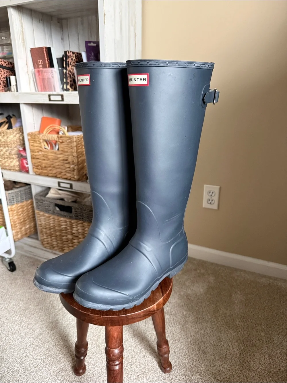 Hunter Tall Rain Boots in Slate Navy
